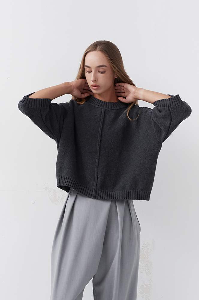 Футболка бавовна вугільна в'язана (ФТ 06/1)